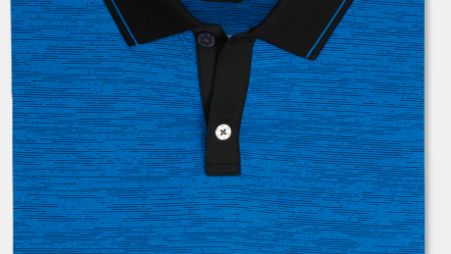 BROKEN PINSTRIPE LISLE KNIT COLLAR